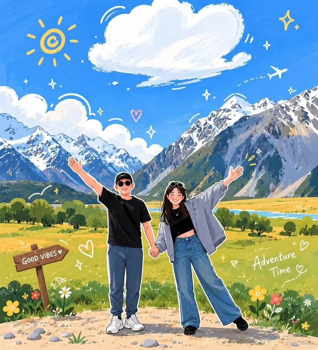 تبدیل عکس سفر به تصویر انیمه فانتزی