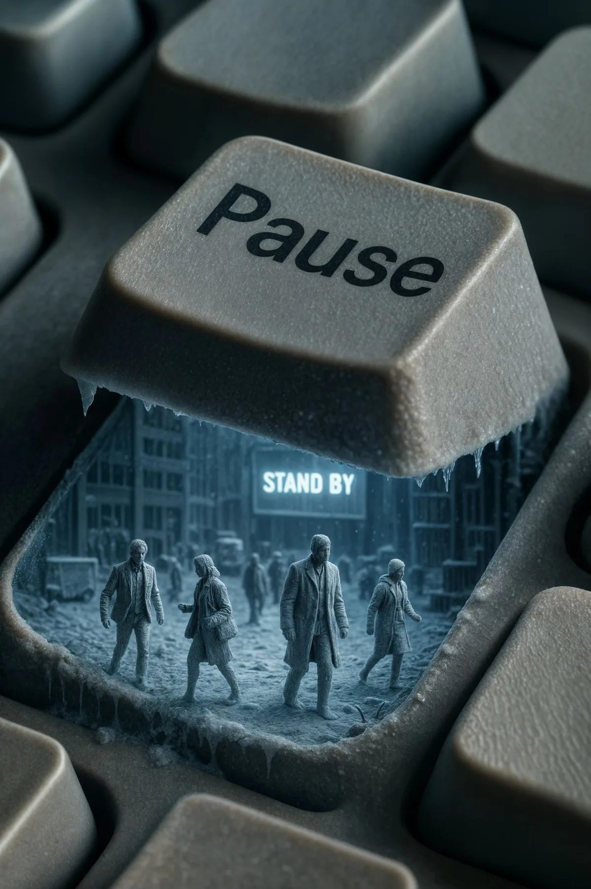 پرومپت ساخت کلید Pause با شهر مینیاتوری